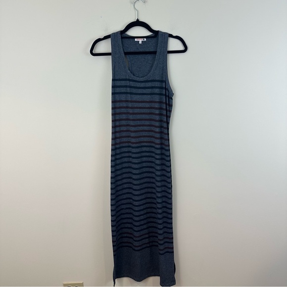 Sundry Racerback Stripe Dress Maxi Length Gray Blue Size XS (Sundry 0) - Picture 2 of 7